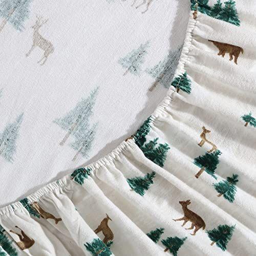 Imagem de Eddie Bauer - King Sheets, Cotton Flannel Bedding Set, Escovado para SuaVidade Extra, Decoração Doméstica Aconchegante (Deer Hollow, King)