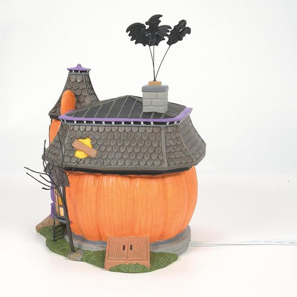 Imagem de Edifício iluminado Departamento 56 Disney Halloween Mickey's Pumpkintown Haunted Manor