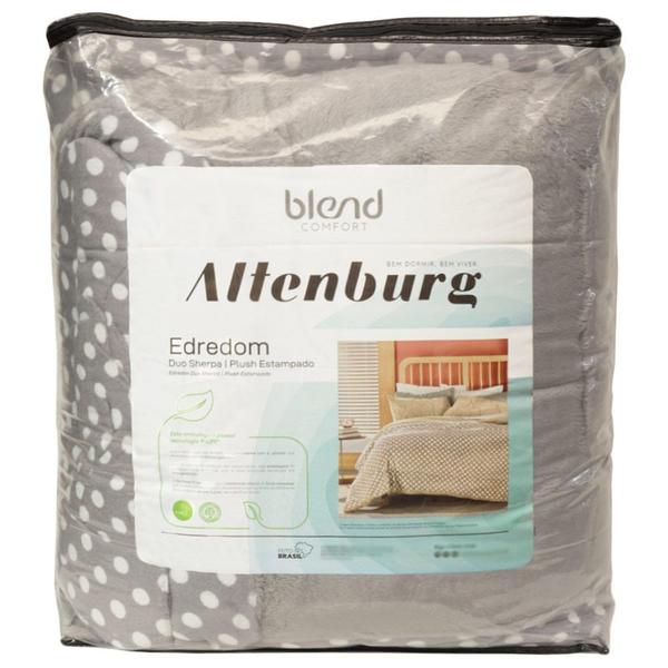 Imagem de Edredom Casal Altenburg Blend Comfort Duo Poá Cinza