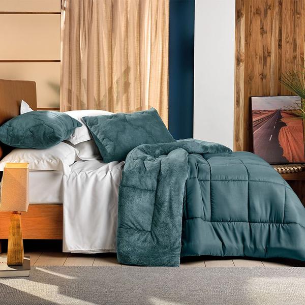 Imagem de Edredom Casal Altenburg Blend Comfort Sherpa Azul