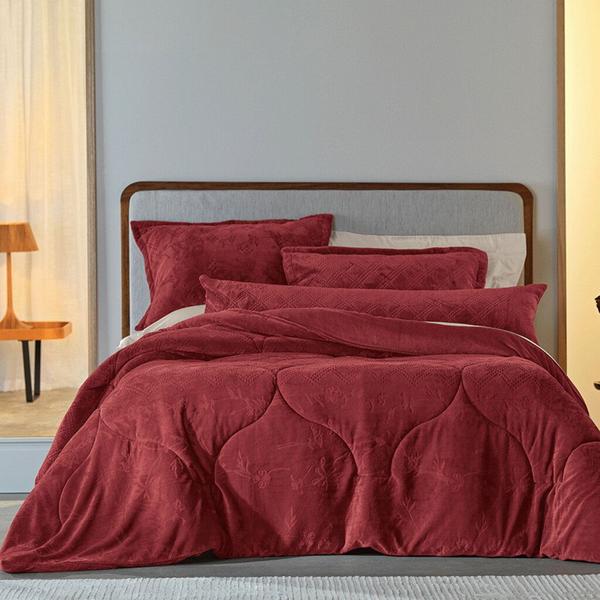 Imagem de Edredom Casal Altenburg Blend Elegance Floratta Secrets - Vermelho