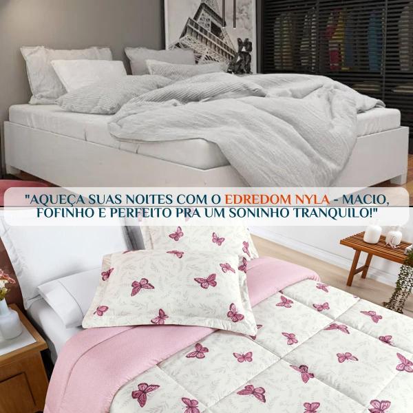 Imagem de Edredom Casal Queen Size 200 Fios Nyla Dupla Face Estampado Avere