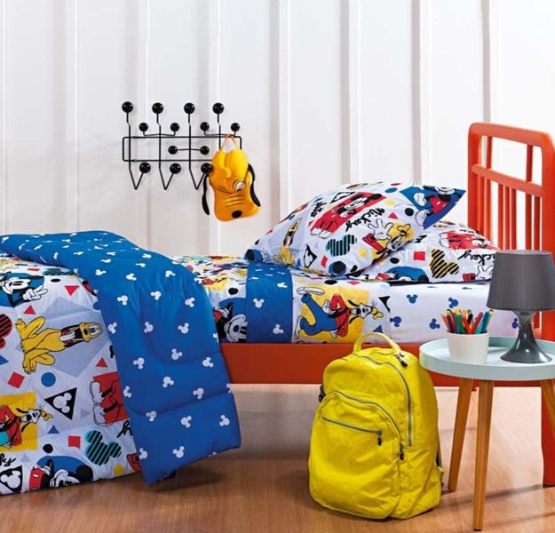 Imagem de Edredom Dupla Face Infantil Cama De Solteiro - Linha Disney - Carros/Mickey/ Minnie