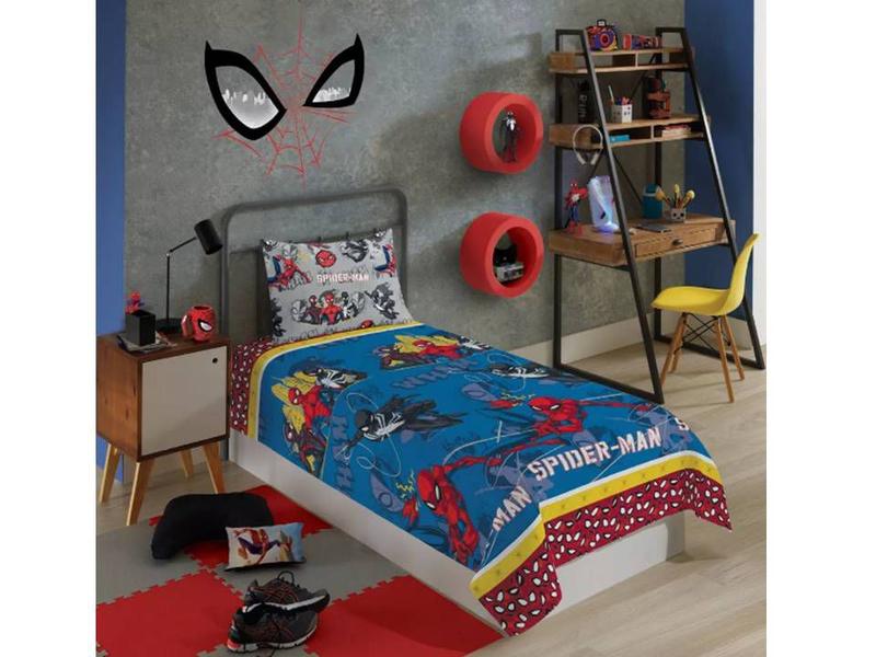 Imagem de Edredom Infantil Homem Aranha Solteiro Cobertor Personagem