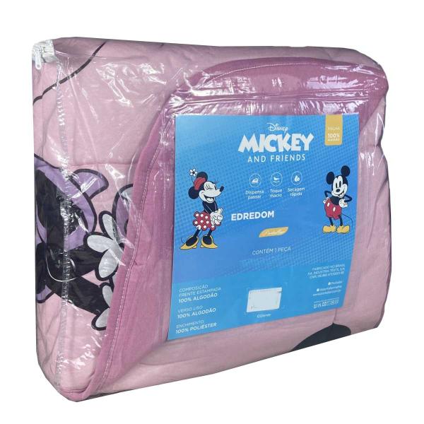 Imagem de Edredom Infantil Minnie Beauty Casal 2,00 X 2,20 Dupla Face Disney Em Malha Portallar