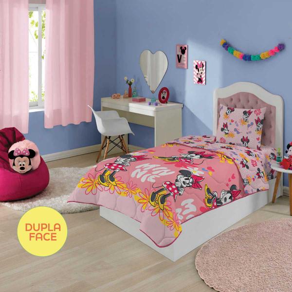 Imagem de Edredom Infantil Solteiro Menino E Menina Para Quarto Infantil Várias Estampas Disney Lepper