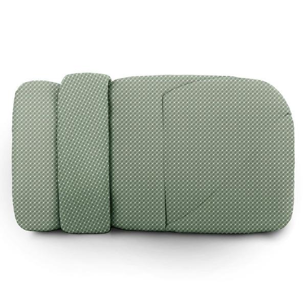 Edredom King Altenburg Toque Acetinado Slim Verde Imagem de Edredom King Altenburg Toque Acetinado Slim Verde