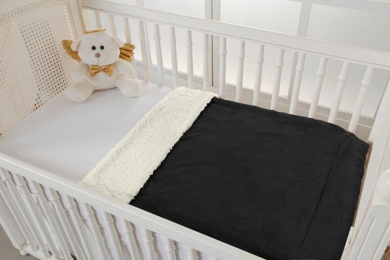 Edredom para berço quentinho sherpa felpuda - BruceBaby Bordados Imagem de Edredom para berço quentinho sherpa felpuda