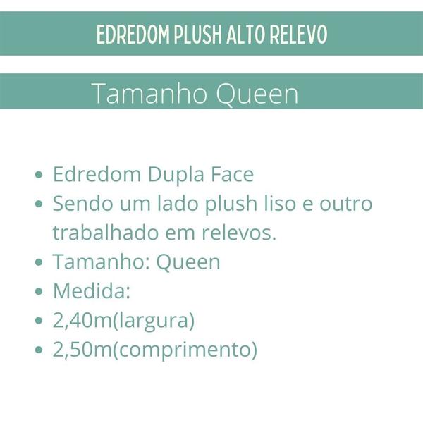 Imagem de Edredom Plush Queen Alto Relevo Dupla Face Macio Bbc Têxtil 