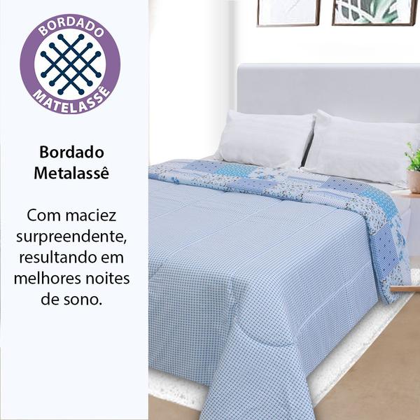 Imagem de Edredom Queen Antialérgico Dupla Face Estampado 240x215cm - BF Colchões