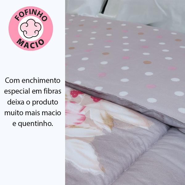 Imagem de Edredom Queen Antialérgico Dupla Face Estampado 240x215cm - BF Colchões