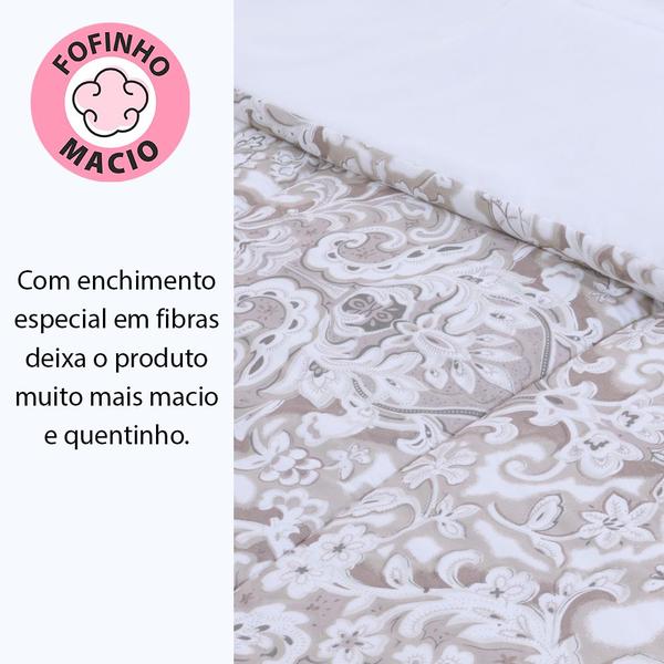 Imagem de Edredom Queen Antialérgico Dupla Face Estampado 240x215cm - BF Colchões