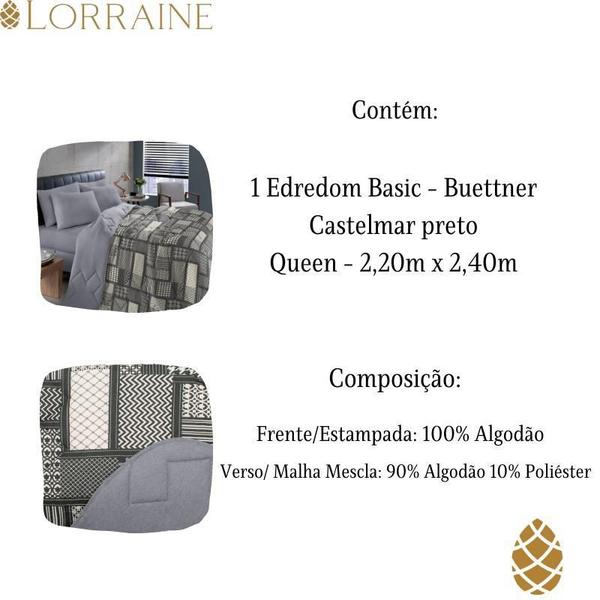 Imagem de Edredom Queen Malha Basic Buettner Estampado Dupla Face