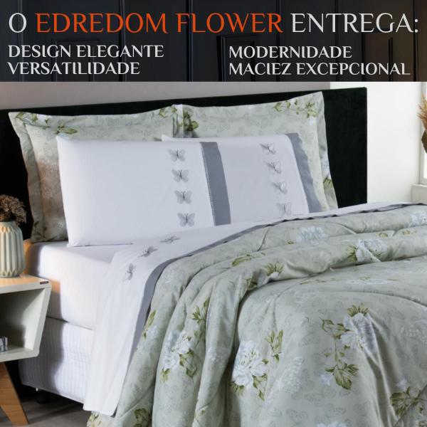 Imagem de Edredom Queen Size Flower Algodão Estampado Super Macio