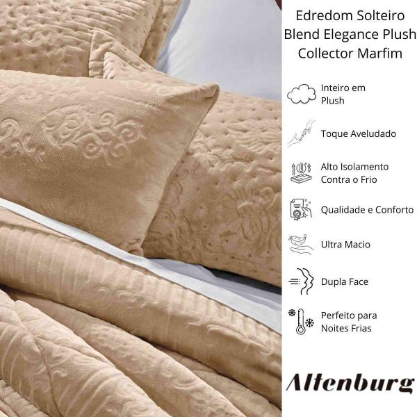 Imagem de Edredom Solteiro Altenburg Blend Elegance Plush Collector Marfim