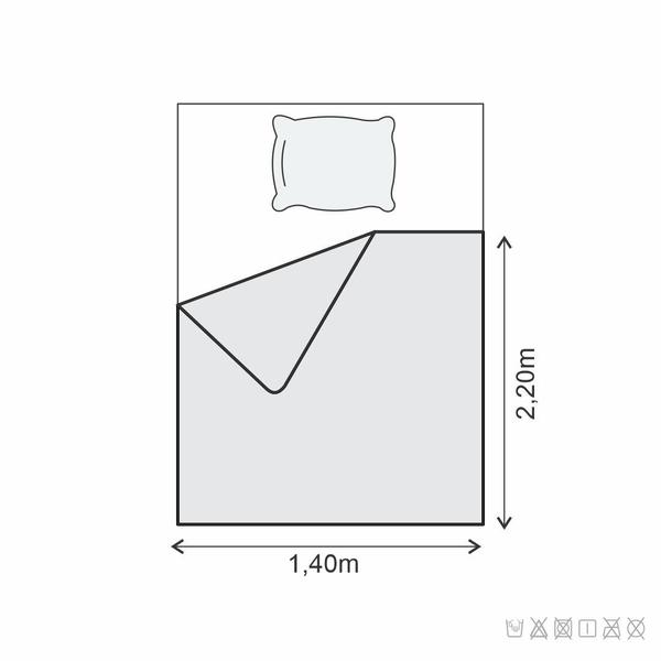 Imagem de Edredom Solteiro Dupla Face Microfibra 1,40m x 2,20m