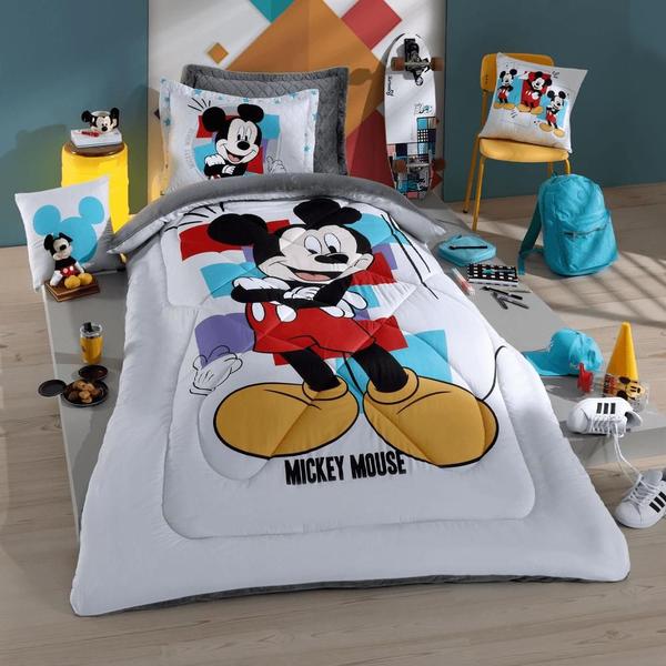 Imagem de Edredom Solteiro Infantil Hedrons Disney Mickey Estiloso 250 Fios