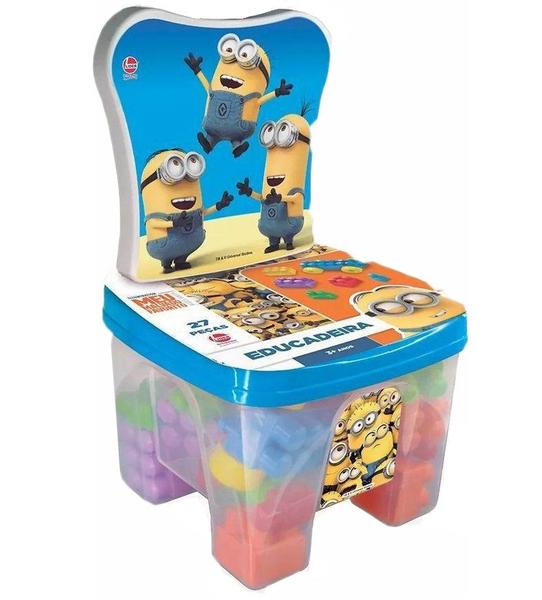 Imagem de Educadeira Cadeira Infantil Com 27 Blocos Minions Líder Brinquedos