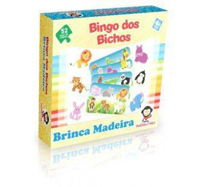 Imagem de Educativos bingo dos bichos madeira - Bate bumbo