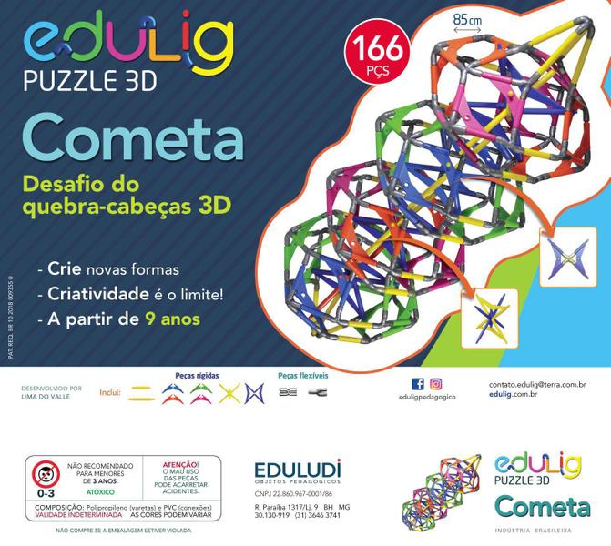 Imagem de Edulig Puzzle 3D Cometa - 182 Peças E Conexões