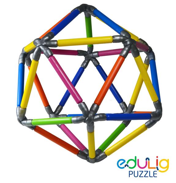 Imagem de Edulig Puzzle 3D Sólidos Platônicos - 292 Peças E Conexões