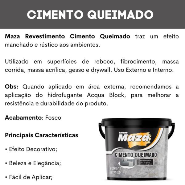 Imagem de Efeito Cimento Queimado Revestimento 23kg - Maza