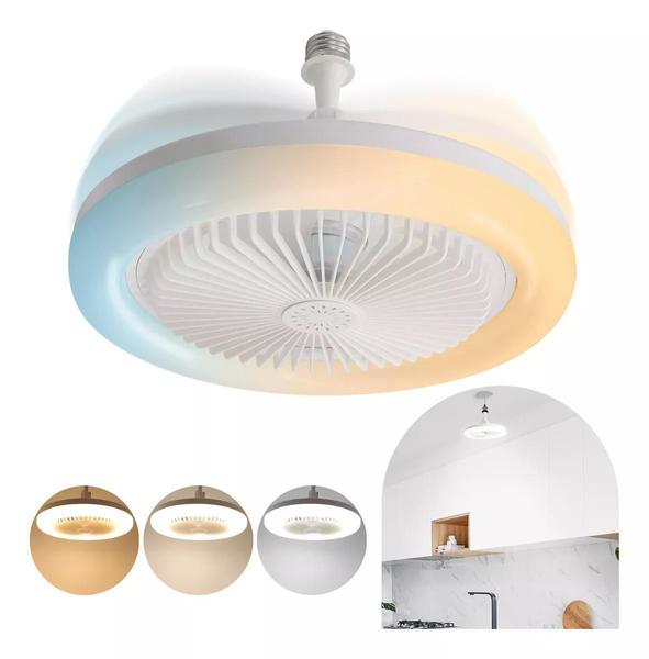 Eficiência Compacta: Lâmpada Ventilador Teto Led Ajustável - Dk Imagem de Eficiência Compacta: Lâmpada Ventilador Teto Led Ajustável