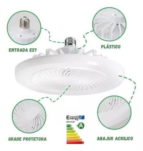 Eficiência Compacta: Lâmpada Ventilador Teto Led Ajustável - Dk Imagem de Eficiência Compacta: Lâmpada Ventilador Teto Led Ajustável