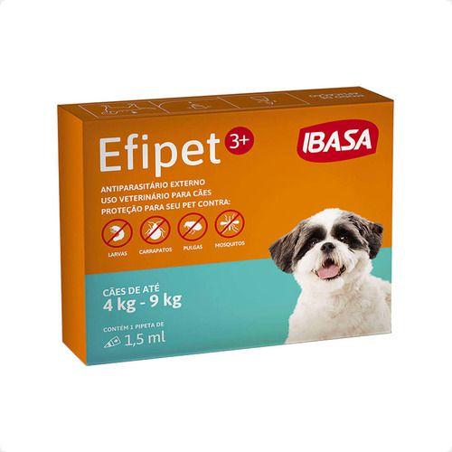 Imagem de Efipet 3+ Ibasa Antipulgas Para Cães De 4 A 9kg - 1,5ml