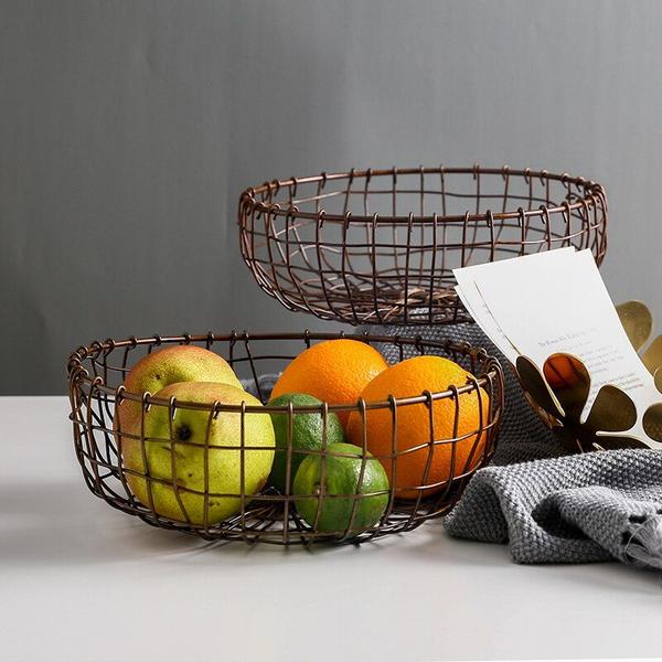 Imagem de Egg Holder Chicken Wire Egg Egg Basket Vegetable Fruit Basket Collection Hen Oraments Decoração Kitchen Storage Bowl Container Sacos e Cestas