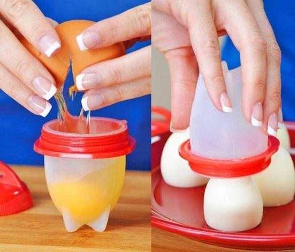 Imagem de Egglettes Formas Ovo Cozido Silicone 6 Rapido Fácil Cozinha