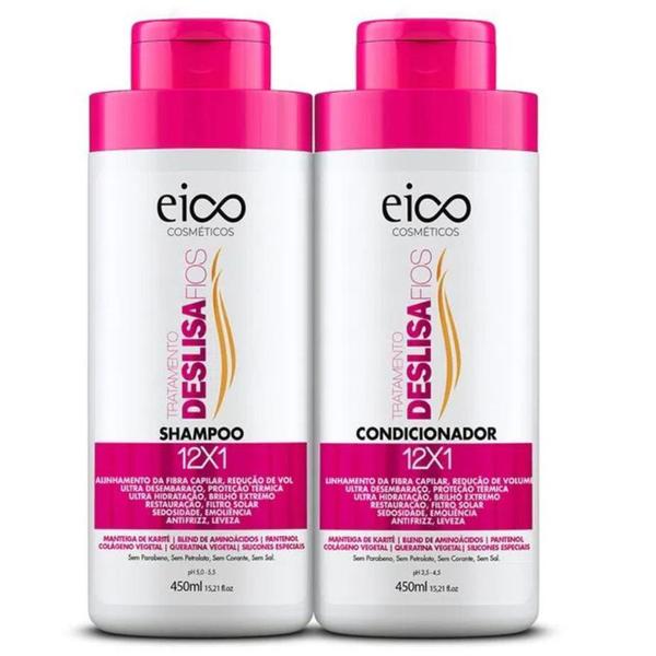 Imagem de Eico Deslisa Fios Kit Shampoo + Condicionador 450ml