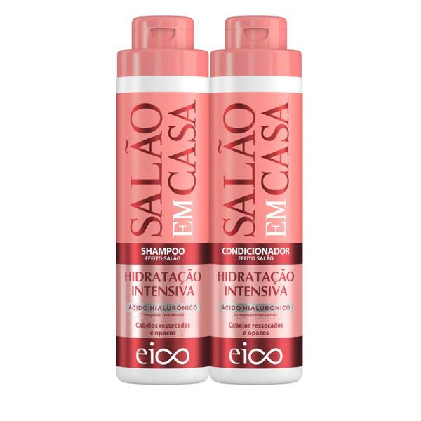 Imagem de Eico Kit Salão em Casa Hidratação Intensiva Shampoo 800ml + Condicionador 750ml