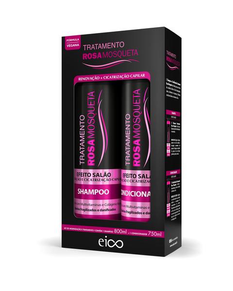 Imagem de Eico Kit Shampoo 800ml + Condicionador 750ml Rosa Mosqueta 