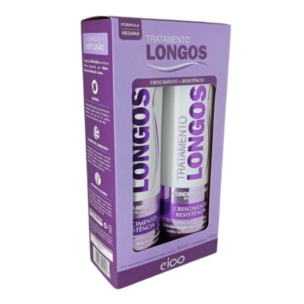 Imagem de Eico Tratamento Longos Kit Crescimento Resustência (Shampoo 800 ml, Condicionador 750 ml)