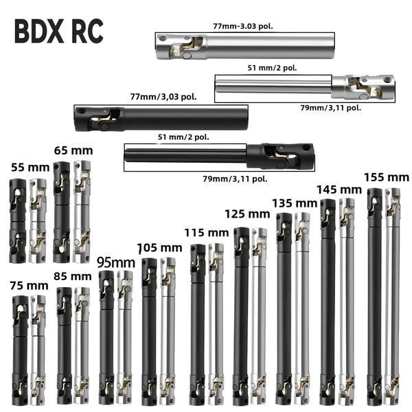 Imagem de Eixo de Transmissão Universal com Junta Cardan Metálica para Carros RC 1/10 - Compatível com Axial SCX10, Gladiator, TRX4, TF2 e D110