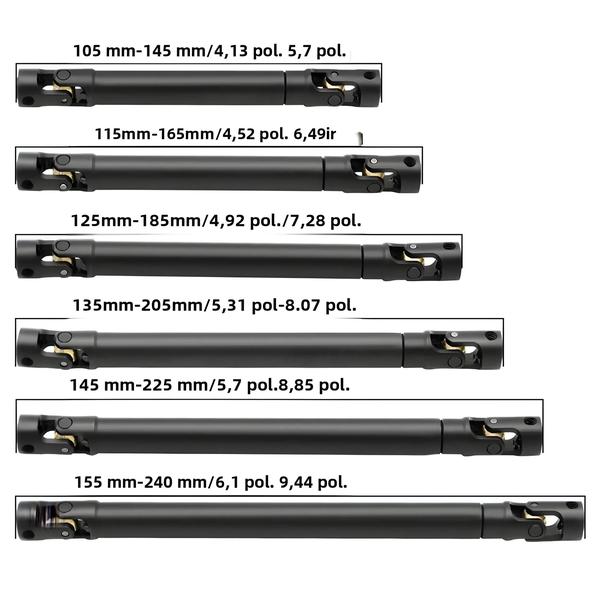 Imagem de Eixo de Transmissão Universal com Junta Cardan Metálica para Carros RC 1/10 - Compatível com Axial SCX10, Gladiator, TRX4, TF2 e D110