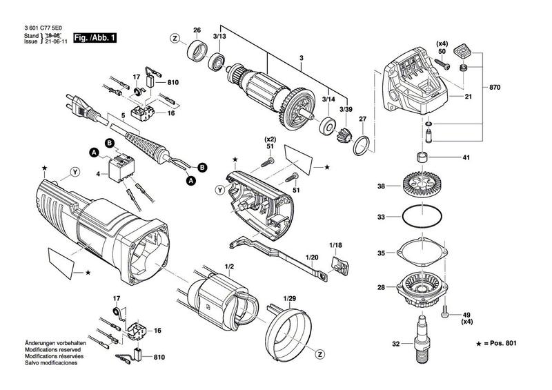 Eixo / Fuso Gws 850 1600A0149S - Bosch Imagem de Eixo / Fuso Gws 850 1600A0149S