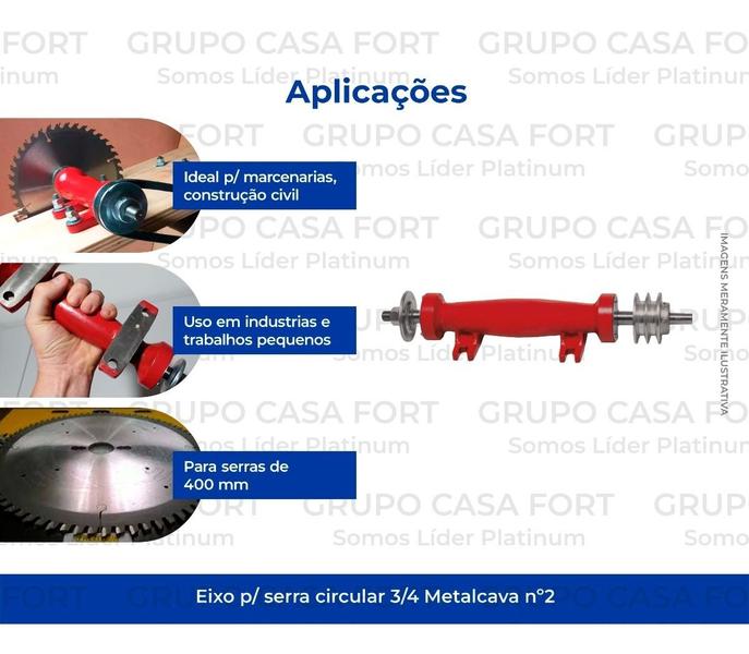 Imagem de Eixo Para Serra Circular 3/4 Pol N02 Metalcava