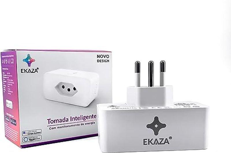 Imagem de Ekaza tomada inteligente 20a, wi-fi, com medidor de consumo, compativel com google assistente e alexa  t205a