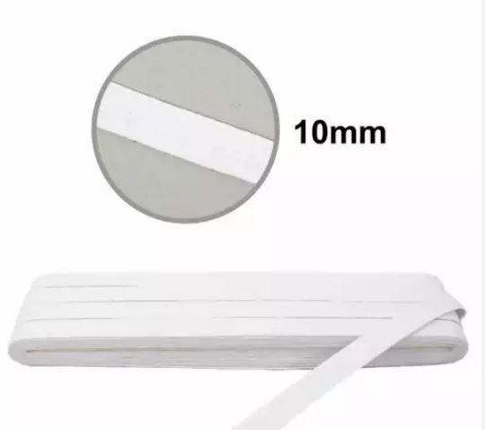 Imagem de Elástico Chato N20 Branco 1cm- Kit 5 rolos de 10 metros