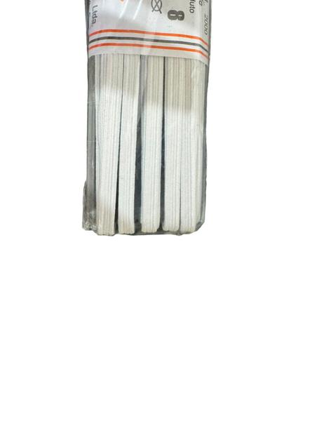 Imagem de Elástico Chato N8 Branco 4mm- Kit 2 rolos de 10 metros