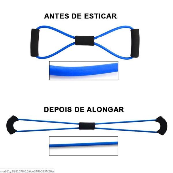Elástico D Tensão 8 Para Malhar Extensor Academia Pilatesfit - Cross Imagem de Elástico D Tensão 8 Para Malhar Extensor Academia Pilatesfit