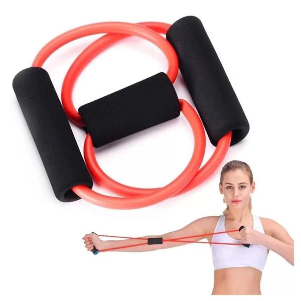 Elástico D Tensão 8 Para Malhar Extensor Academia Pilatesfit - Cross Imagem de Elástico D Tensão 8 Para Malhar Extensor Academia Pilatesfit
