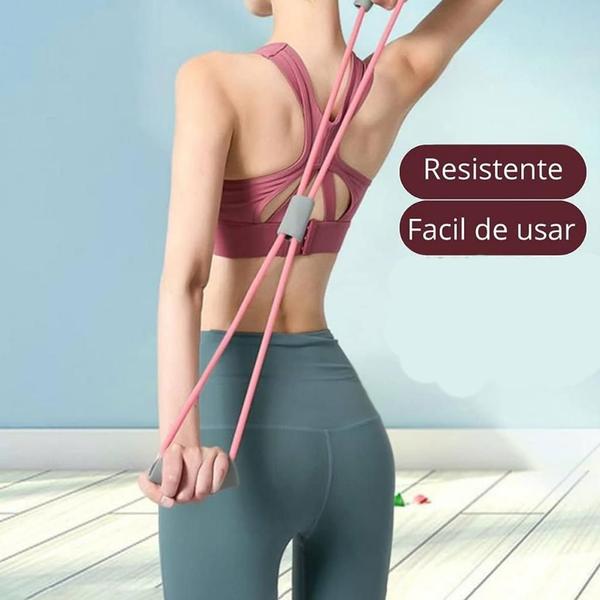 Elástico D Tensão 8 Para Malhar Extensor Academia Pilatesfit - Cross Imagem de Elástico D Tensão 8 Para Malhar Extensor Academia Pilatesfit