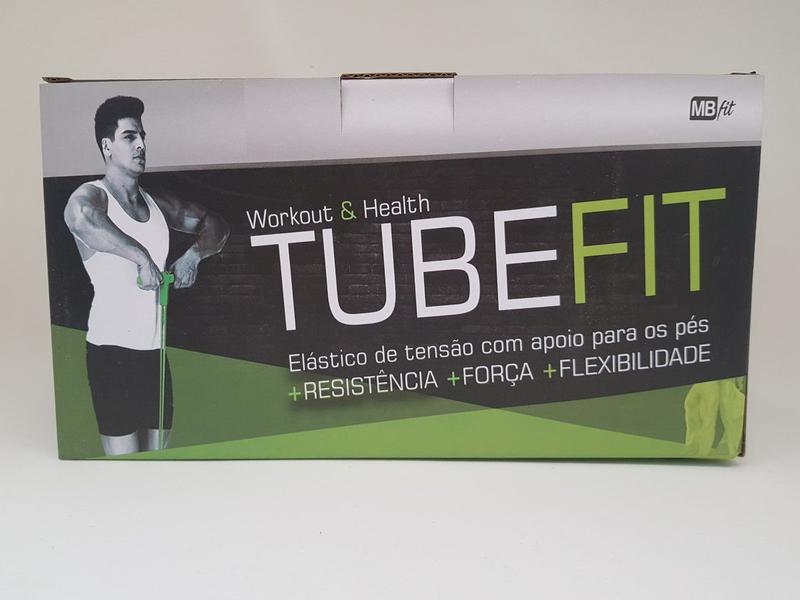 Imagem de Elástico De Tensão Com Apoio Para Os Pés Treino TubeFit Azul