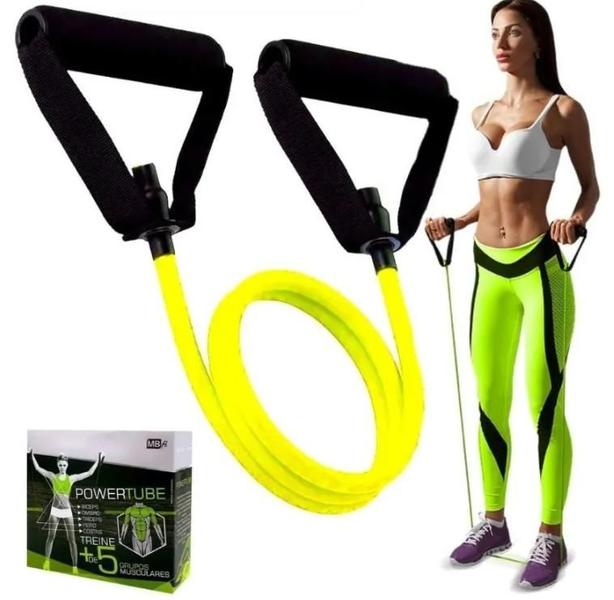 Imagem de Elástico de Tensão Power Tube Extensor Exercícios Funcional Musculação MB Fit