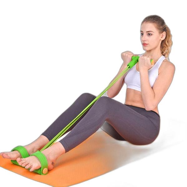 Imagem de Elastico Extensor Academia Casa Exercicio 4 Tubos - Amarelo