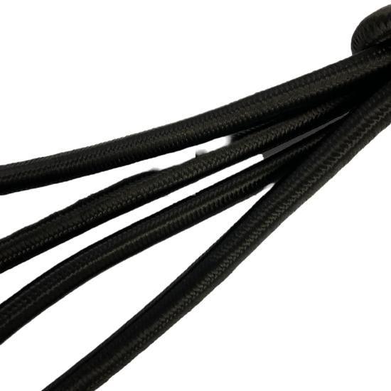 Imagem de Elástico Extensor Estique Grosso Preto 2,0mt p/ Moto e Bike Com Ganchos de Ferro - 03 unidades