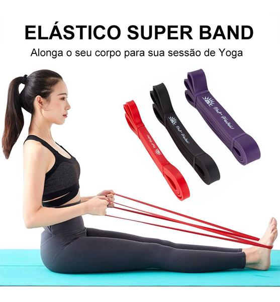 Imagem de Elástico Extensor Kit 3 Bumbum Band Musculação Fitness Treino Em Casa Fortalecimento Musculação